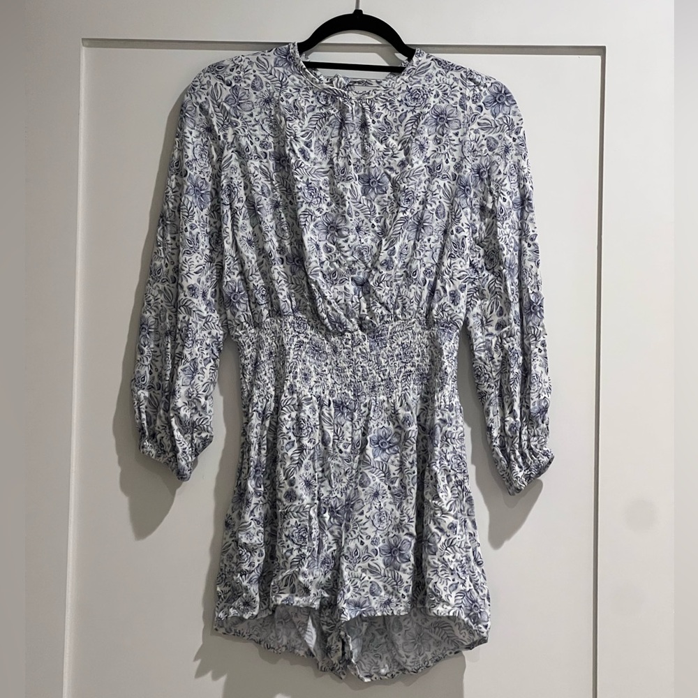 Splendid x Cella Jane Printed Smock Waist Romper